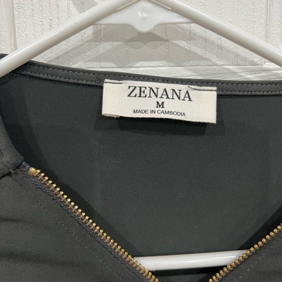 Zenana cute tunic with zipper! Very comfy! Working remote now so no need! - Picture 2 of 3